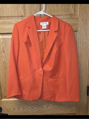 Burnt Orange Single-Button Blazer